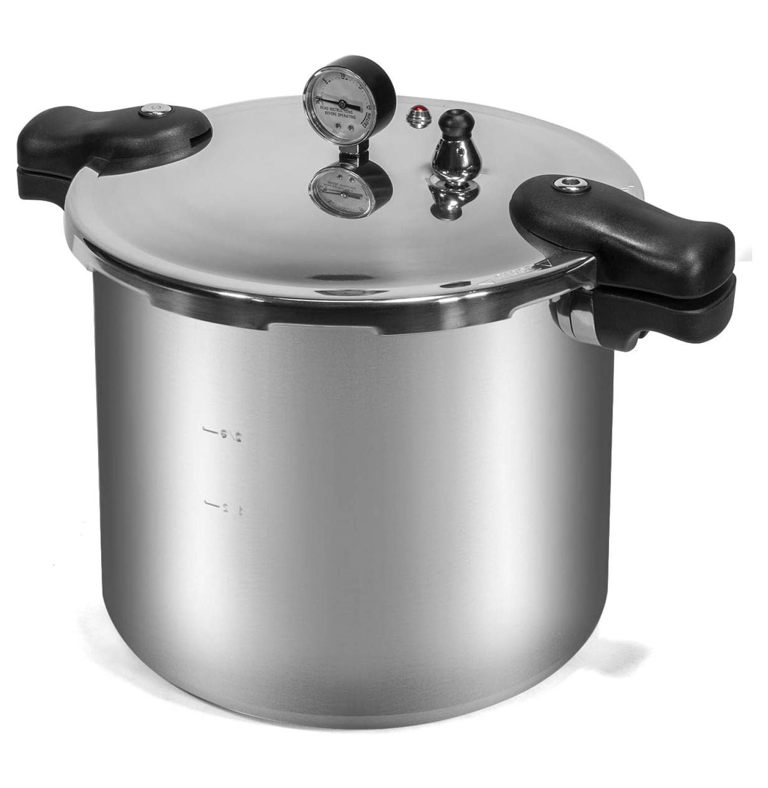 Pressure Canner 22 Quart Capacity Pressure Cooker Built in Pressure Gauge with 1 Rack Aluminum Polished Walmart