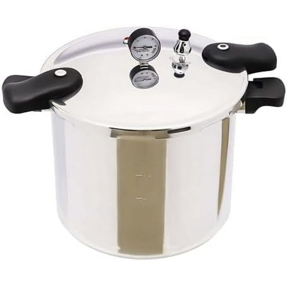Pressure Canner 22-Quart, Silver Aluminum Pressure Cooker Stainless Steel Pressure Canner 22 Quart Induction Built-in Pressure Gauge with Rack$$Home Decor, Kitchen, & Other