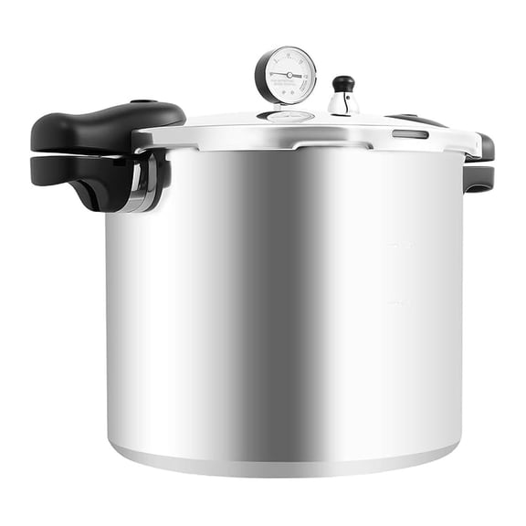 Pressure Canner 23 Quart, Explosion-Proof Pressure Cooker with Gauge & Regulator, Rotating Lock/Unlock Lid, Thickened Anti-Scald Pot for Canning, Home Kitchen, Camping