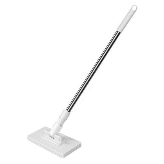 Pressure Clamping Wiper for Floor Cleaning with Button Change and Automatic Cloth Clamp - Reusable Microfiber Towels Compatible with Mop Cloth System and Easy Push-Release