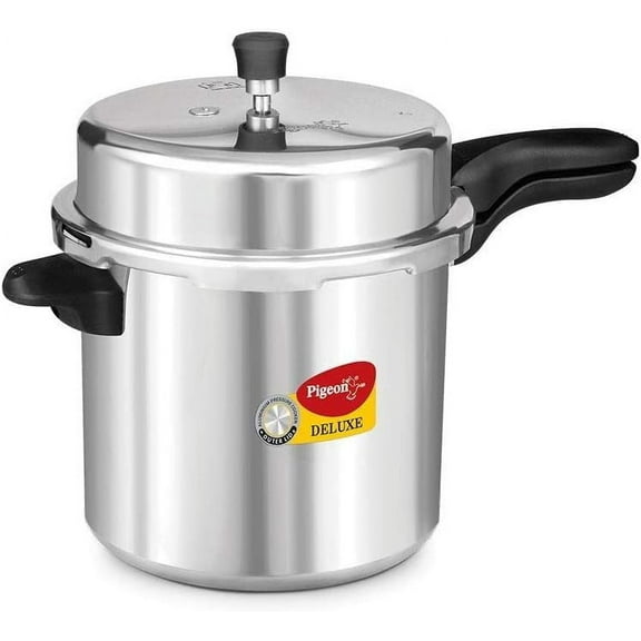 Pressure Cooker - 10 Quart - Deluxe Aluminum Outer Lid Stovetop - Cook delicious food in less time: soups, rice, legumes, and more - 10 Liters