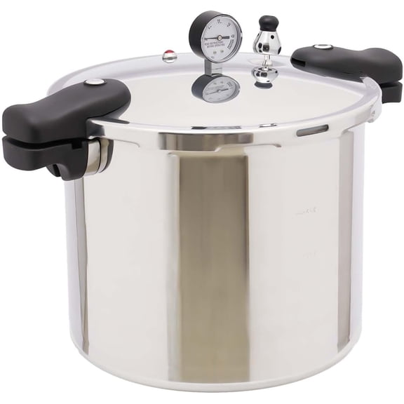 Pressure Cooker, 22L 32cm Aluminium Pressure Canner Thickened Explosion-proof Cooker Preserver With Steam Guage for Home Kitchen Restaurant