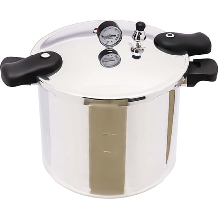23Qt Pressure Cooker, Thickened Explosion Proof Pressure Cooker with Pressure Limiting Valve for Kitchen, Apartment Living, Camping, Motor Homes, Hotels, Uniform Heating, 90Kpa, Silver