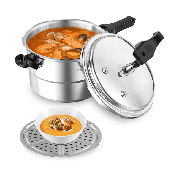 Pressure Cooker, 4.5QT Aluminum Pressure Cooker Cooking Various Foods For Gas Stove Induction Cooker