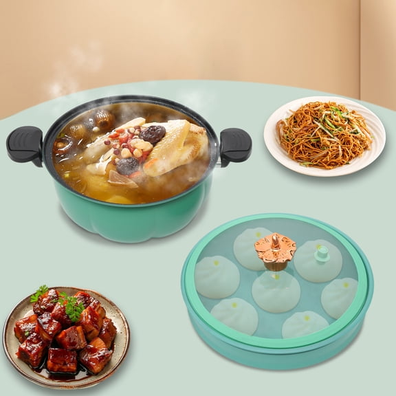 Pressure Cooker Pumpkin Shaped Pressure Cooking Pot Push-pull Lock with Steamer