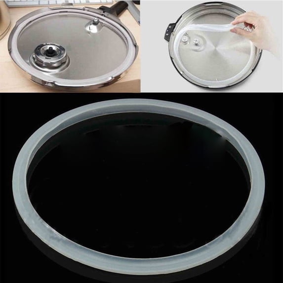 Pressure Cooker Sealing Replacement | 8L Capacity | High Elasticity Silicone Gasket | Clear Color | Durable Silica | Leak-Proof Seal | Easy Installation | 1 Piece | 9cm Diameter