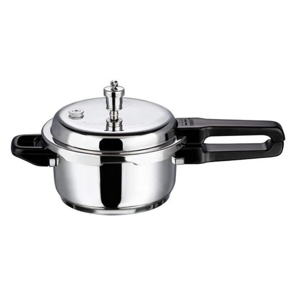Pressure Cooker Stainless Steel Outer Lid - 2 Liter Induction Base Cooker Indian Pressure Cooker Swich Bottom Best Used For Indian Cooking, Soups, Rice Recipes, Quinoa