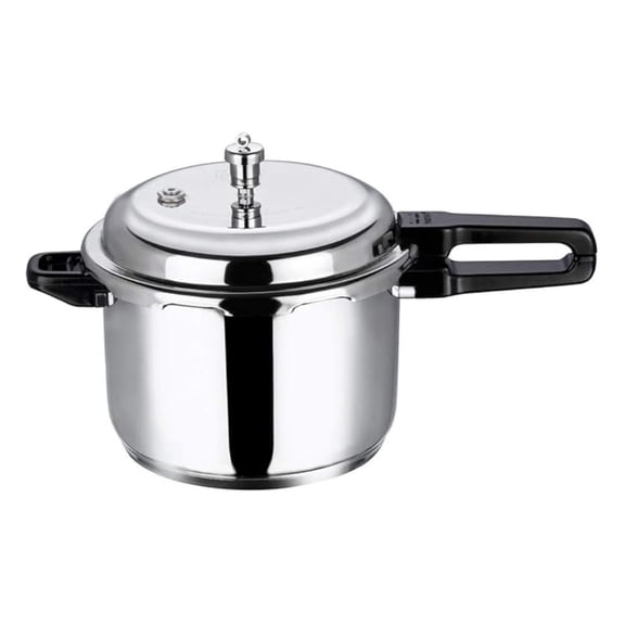 Pressure Cooker Stainless Steel  Outer Lid - 5 Liter  Induction Base Cooker  Indian Pressure Cooker  Sandwich Bottom  Best Used For Indian Cooking, Soups, and Rice Recipes, Quinoa