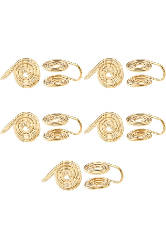 Pressure Earrings for Keloids Rose Gold Spiral Non-Pierced Earrings 304 Stainless Steel Clip Earrings Compression Earrings Adjustable Keloid Earrings for Women Men Ladies