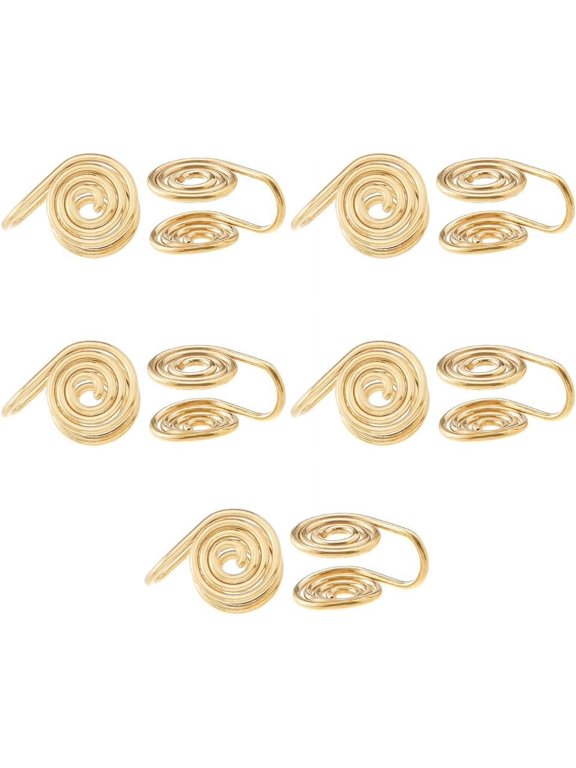 Pressure Earrings for Keloids Rose Gold Spiral Non-Pierced Earrings 304 Stainless Steel Clip Earrings Compression Earrings Adjustable Keloid Earrings for Women Men Ladies