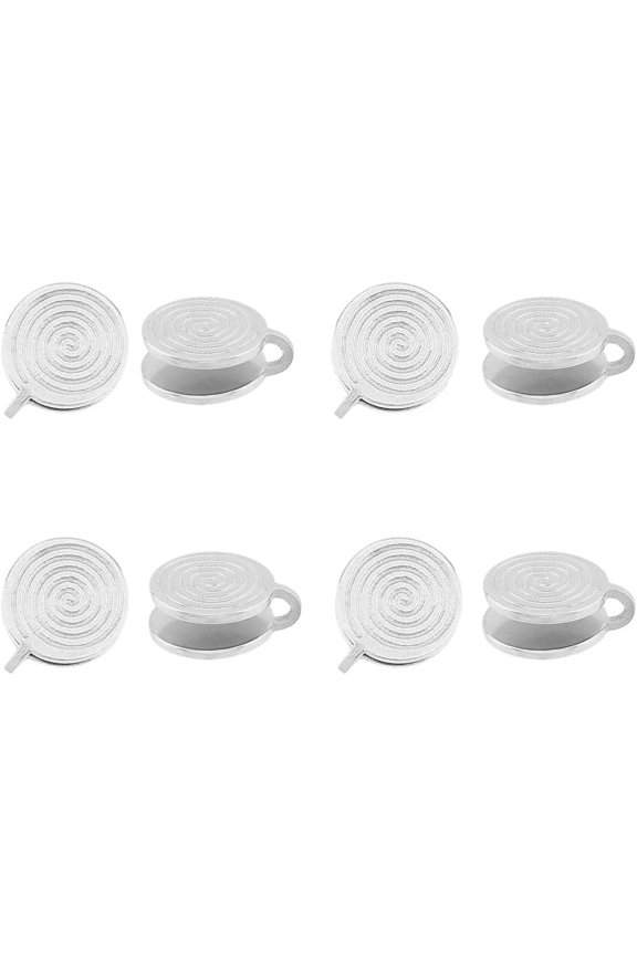 Pressure Earrings for Keloids Stainless Steel Clip Earrings Spiral Earrings Rainbow Compression Earrings Metal Ear Cuff Adjustable Keloid Earrings for Women Men Ladies grey