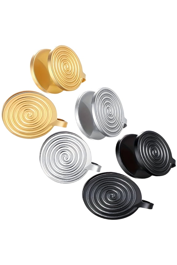 Pressure Earrings for Keloids, Fashion Women's Clip-On Earrings, Spiral Design Alloy Ear Clips, Non-Pierced Compression Ear Clips