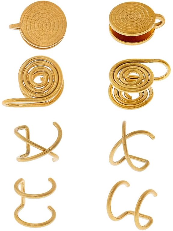 Pressure Earrings for Keloids Stainless Steel Earrings Cuff Earrings Spiral Compression Earrings Adjustable Clip Earrings for Women Men Ladies Gold