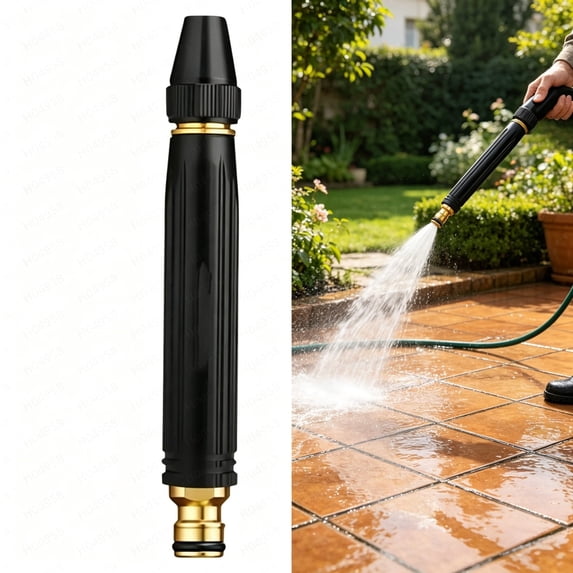 Pressure Garden Hose Nozzle – All-Metal High Pressure Spray Nozzle with Adjustable Patterns, Jet for Washing Cars & Watering Plants, Durable