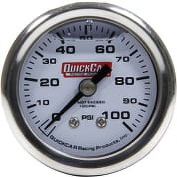 QuickCar Pressure Gauge 0-100 PSI 1.5 QuickCar Pressure Gauge 0-100 PSI 1.5