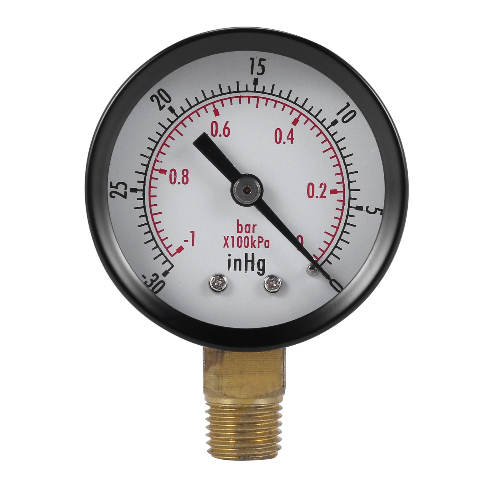 Pressure Gauge 0 30inHg 0 1 bar Mini Dial Air Pressure Gauge