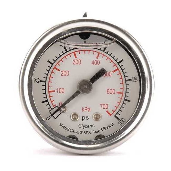 Manufacturer Varies Pressure Gauge,Liquid Filled,1-1/2 In 4CFL5