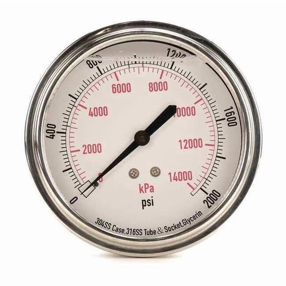 Manufacturer Varies Pressure Gauge,Liquid Filled,3-1/2 In 4CFV9