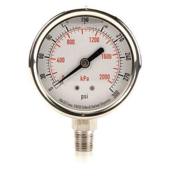 Manufacturer Varies Pressure Gauge,Liquid Filled,2-1/2 In 4CFH7