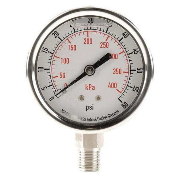 Manufacturer Varies Pressure Gauge,Liquid Filled,2-1/2 In 4CFH3