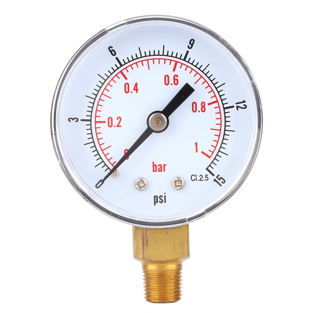 Pressure Gauge 50mm Dial 1/8 BSPT Bottom Connection For Air Water Oil ...