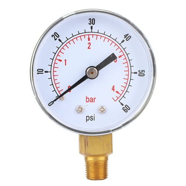 Pressure Gauge 50mm Dial 1/8 BSPT Bottom Connection for Air Water Oil ...