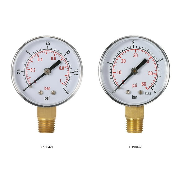 Pressure Gauge,Dial Pressure Meter 50mm 0~60psi 0~4bar Filter Water Pressure Manometer 1/4 Npt Meter Manometer 1/4 Pr Ure 2 0~60psi 0~4bar Pool Water Pressure Dial Pressure Dial Pressure