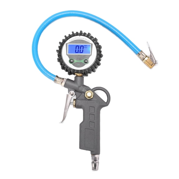 Pressure Gauge, Digital Tire Pressure Gauge Sturdy Zinc Alloy With Inflator For Automobiles