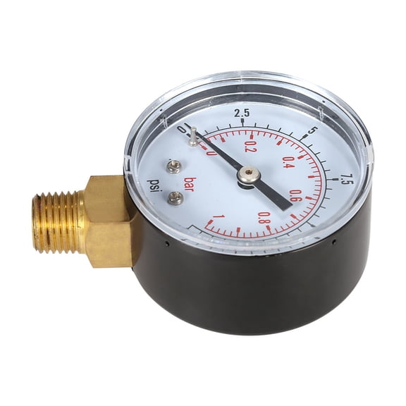Pressure Gauge,Pressure Meter Manometer 0~1bar Pool Filter 0~15psi 0~1bar Pool Water Pressure Dial Manometer 1/4 Npt Pressure Dial Pressure Dial Pressure Meter Filter Water Pressure Buzhi