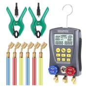 Pressure Gauge Refrigeration Digital Vacuum Pressure Manifold Tester Meter HVAC Temperature Tester Digital Manifold Gauge Meter ,Easy to Use