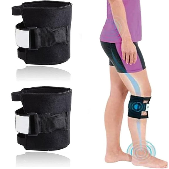 Pressure Point Brace Relieve Acupressure Leg Sciatica, Magnetic Therapy Self Heating Knee Support Wraps Pain Relief, Sciatic Nerve Brace For Knee Pain, Fit For Men & Women(2pcs )