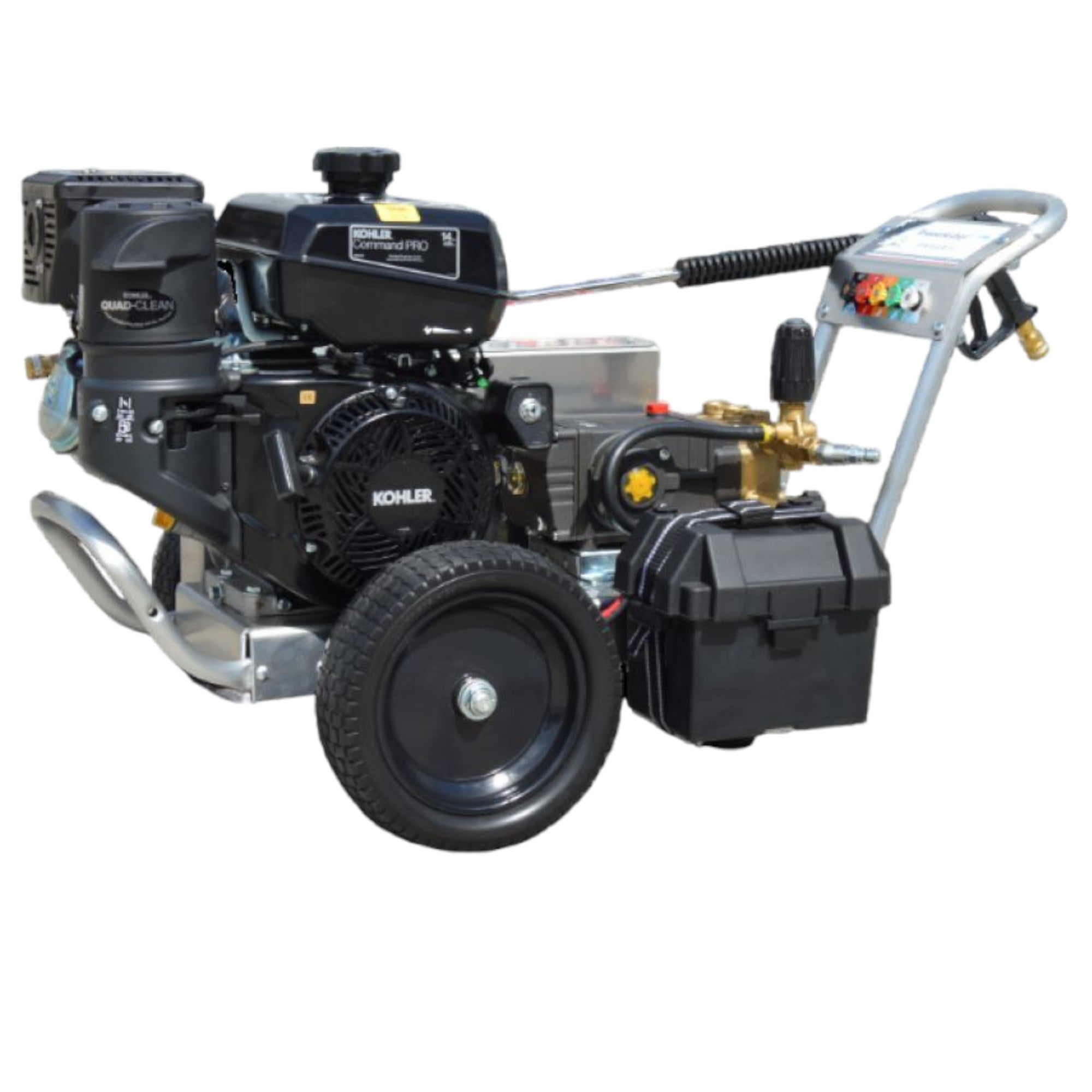 Pressure-Pro EB4040KGE-20 Eagle II Series 4000 PSI 4 GPM Belt Drive GP Pump Kohler CH440 Cold Water Gas Pressure Washer