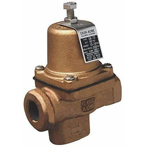 Pressure Regulator, Eb75 FPT X FPT Cartridge Based Design, 10 Psi - 70 Psi Range, 3/4"