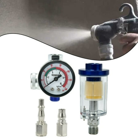 Pressure Regulator With Water Oil Separation For Airbrush Applications