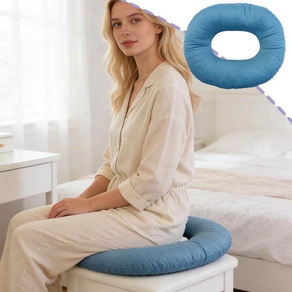 Pressure Relief Cushion Oval Shaped Soft Cushion for Buttocks Coccyx Support Ring Bedridden Seniors Long Term Care Product Medical Grade Cushion Pressure Sore Prevention