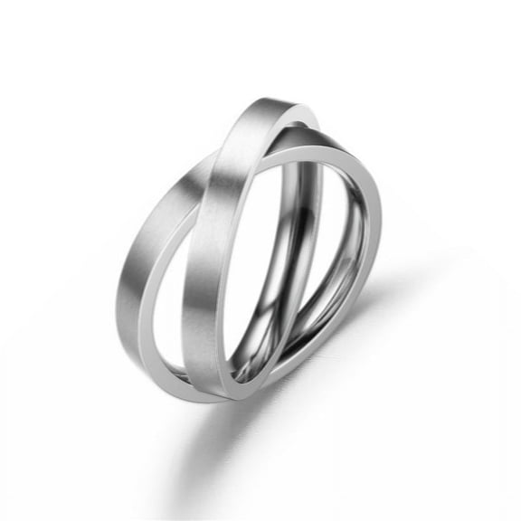 Pressure Relief Rotary Stainless Steel Love Ring For Women