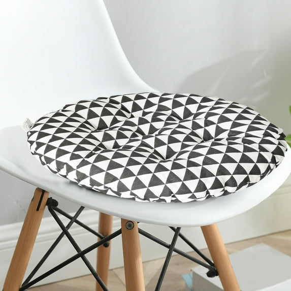 Pressure Relief Seat Cushion Solid Chair Pad Super Soft Thick Washable Round Seat Cushion Chair Cushions Seat Cushions Chair Pads for Kitchen Dining Room Black, 40cm