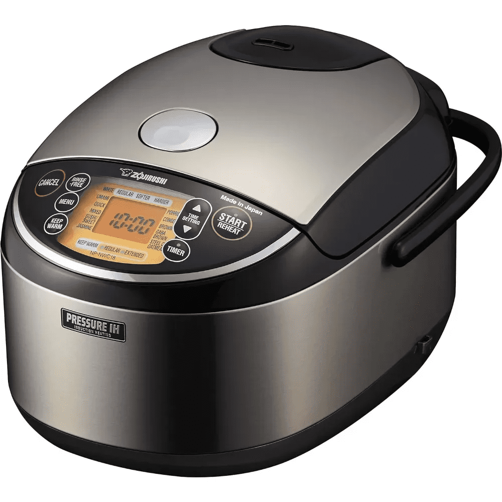 Stainless Steel 10-Cup Induction Heating Rice Cooker with Fuzzy Logic