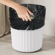 Pressure-Ring Kitchen Trash Can - Sturdy Base & Multi-Scene Use for Kitchen/Bathroom, Space-Saving Design - Households/Small Spaces White, 10.62x9.84x9.84in, 0.66lb