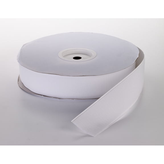 Pressure Sensitive Hook Fastening Tape Roll, 25 yds Length x 4 Width, White