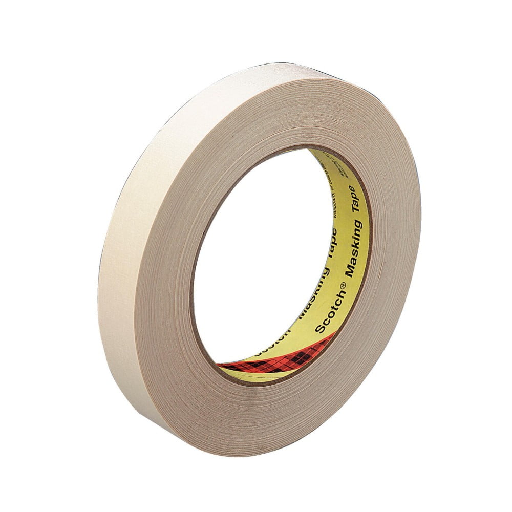 Pressure Sensitive Self-Adhesive Masking Tape, 3 In. x 60 Yd, Tan