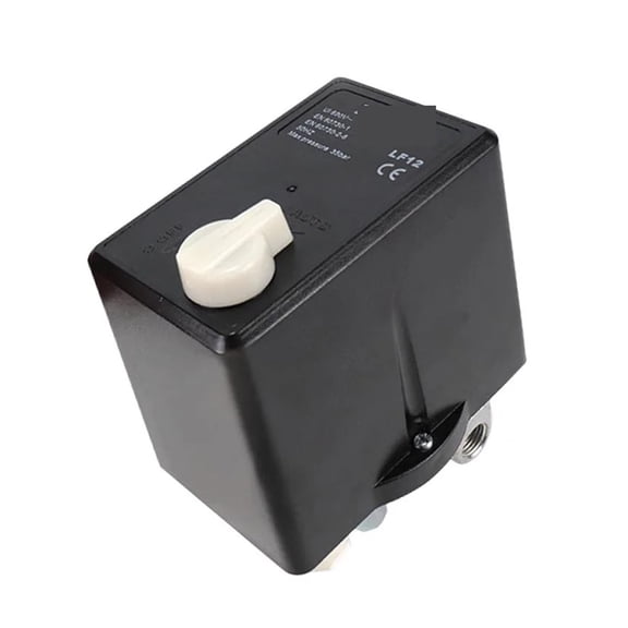 Pressure Switch 380V 90-120 Psi Manual On-off Knob Air Compressor Controller With Thermal Protection Relay LF12 ,Easy to Use - 8-10KG MAX-16A_G1-2
