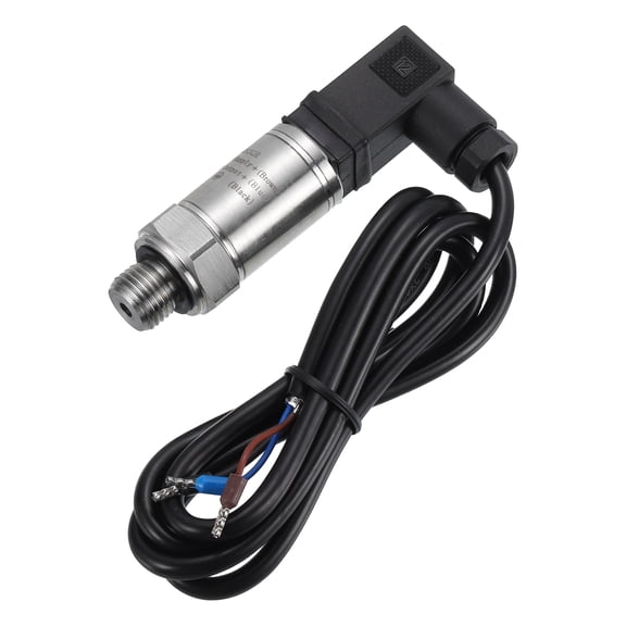 Pressure Transducer Sender Sensor with Connector, G1/4" 0.5MPA Stainless Steel Pressure Transmitter for Oil Fuel Water Air