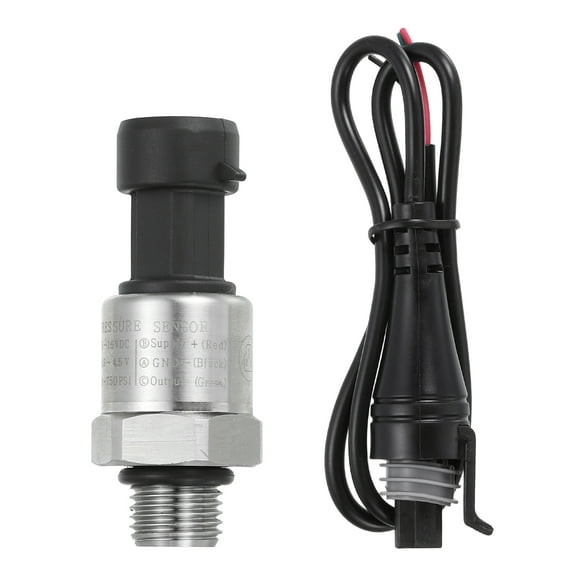 Pressure Transducer Sender Sensor with Connector, G1/4" 750 PSI Stainless Steel Pressure Transmitter for Oil Fuel Water Air