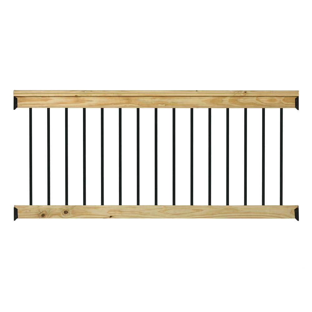 PressureTreated 6 ft. Aluminum Southern Yellow Pine Rail Kit
