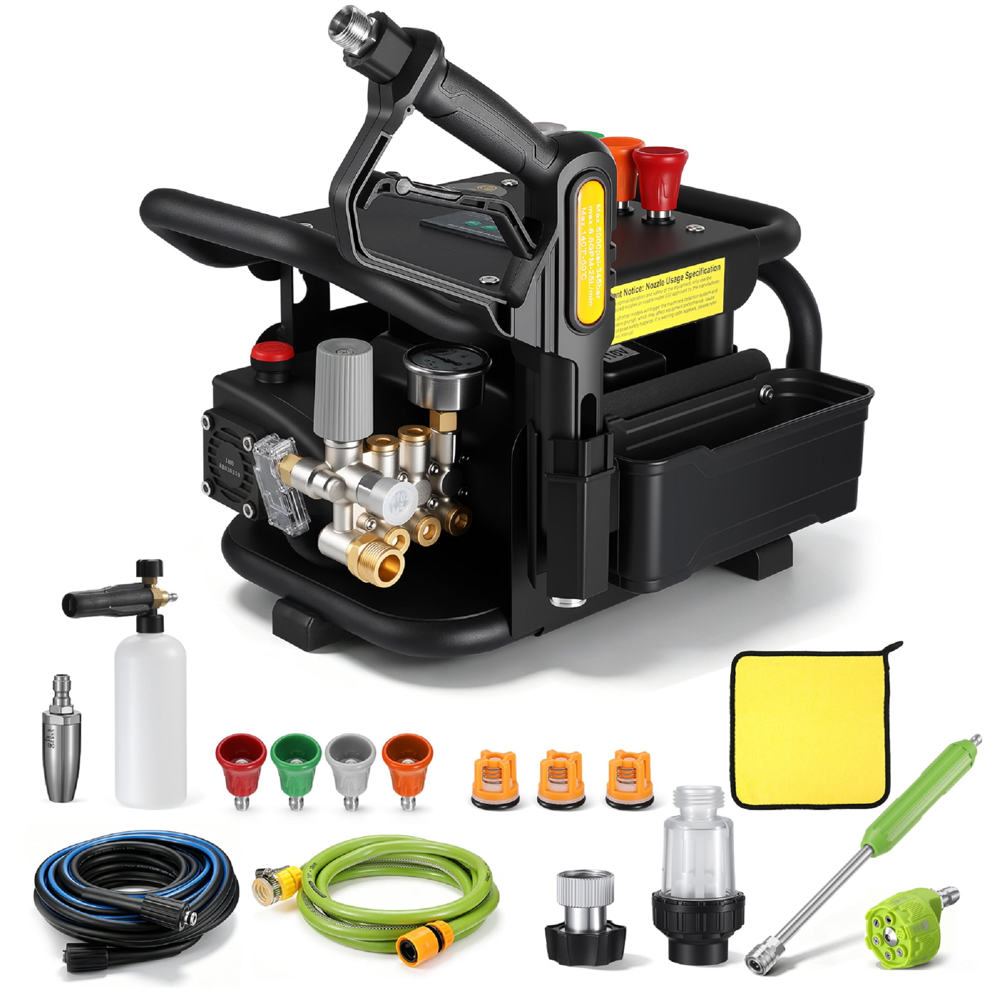 Pressure Washer, 2100PSI 3.17GPM 40ft Hose 7 Nozzles Commercial High Pressure Washer for Cars Fences Driveways Patios