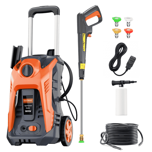 Pressure Washer 4200PSI-Max 2.0GPM Power Washer 4 Nozzles ,500ml Foam Cannon, 25FT Hose Power Washer Cleaning for Car, Home, Driveway, Yard, Outdoor, Gutter, Pool, Brick Cleaning
