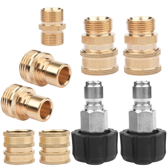 Pressure Washer Adapter Set 9 Pc Quick Connect Kit M22 Swivel to 3/8"