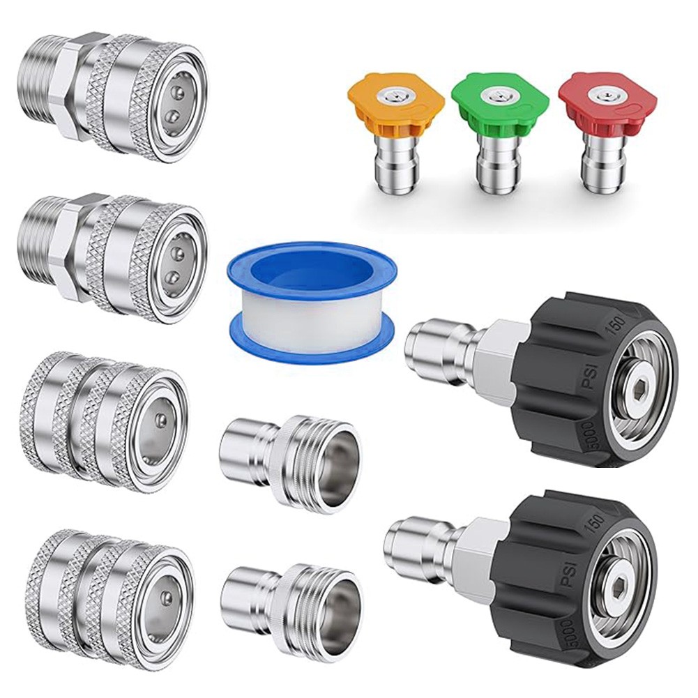 Pressure Washer Adapter Set Efficient Connects Quick Disconnect Kit