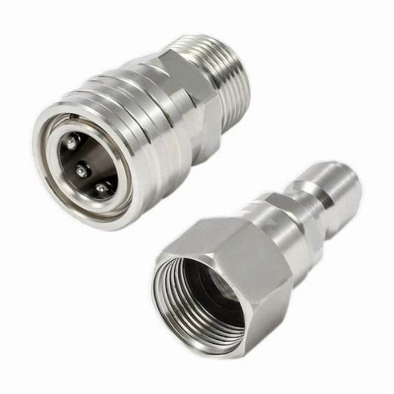 Pressure Washer Adapter Set, M22 14mm Swivel to 3/8" Quick Connect Kit, Stainless Steel Quick Disconnect Swivel for Power Washer Hose, 5000 PSI
